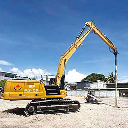 BVEM excavator-mounted hydraulic vibroflot_