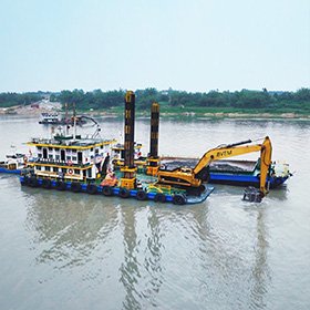 Vertical Product Section-Small Excavator-2.Southeast Asia River Dredging Project — Indonesia