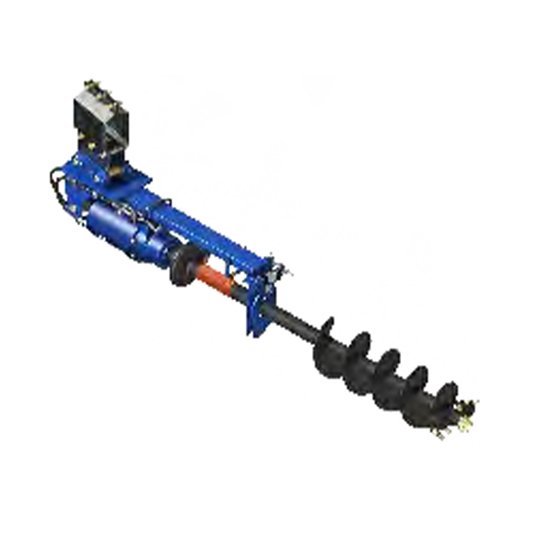 Angled cutting teeth gather soil inward to prevent auger clogging