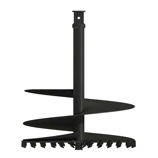 Optimized flight pitch ensures efficient cutting and holds spoil when pulling out from boreholes